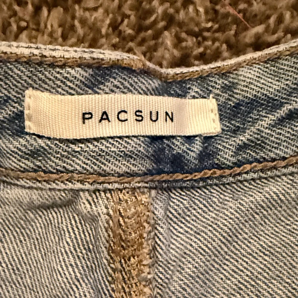 PacSun Light Blue Ripped Jean Shorts - Picture 2 of 3